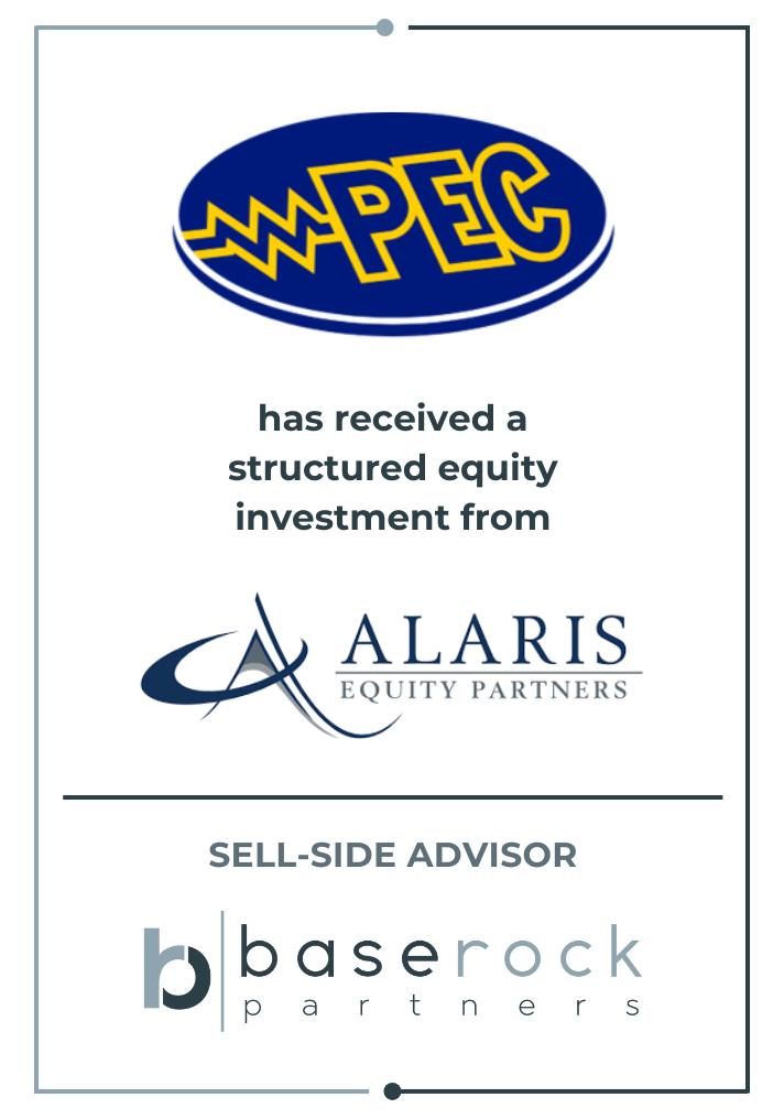 BaseRock Partners Advises Professional Electrical Contractors of Connecticut On Its Investment From Alaris Equity Partners